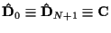 ${\bf\hat{D}}_0 \equiv {\bf\hat{D}}_{N+1} \equiv {\bf C}$