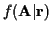 $f({\bf A}\vert{\bf r})$