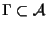 $\Gamma \subset {\cal A}$