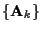 $\{ {\bf A}_k \}$