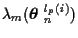 $\displaystyle \lambda_m ( \mbox{\boldmath$\theta$ }_n^{l_p (i)} )$