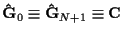 ${\bf\hat{G}}_0 \equiv {\bf\hat{G}}_{N+1} \equiv {\bf C}$