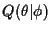 $Q( \theta \vert \phi )$