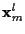 ${\bf x}_m^l$
