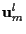 ${\bf u}_m^l$