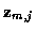${\bf z}_{m,j}$