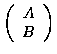 $\left( \begin{array}{c} A \\ B \end{array} \right)$