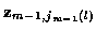 ${\bf z}_{m-1,j_{m-1} (l)}$