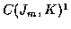 $C(J_m,K)\footnote{$C(A,B)$\space represents the combinations of $A$\space things,taken $B$\space at a time}$