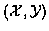 $( {\cal X,Y} )$