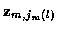 ${\bf z}_{m,j_m (l)}$